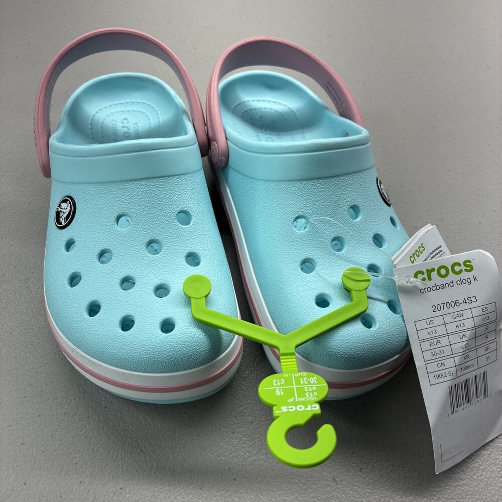 Crocs Light Blue Crocband Clogs/Sandals Size 13 c13 Infant/Toddler 207006-4S3